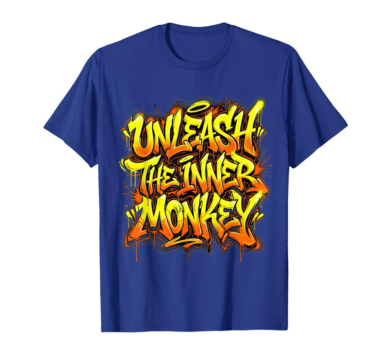 Mademark Unleash the Inner Monkey Fun Primate Design T-Shirt - Men - Royal Blue