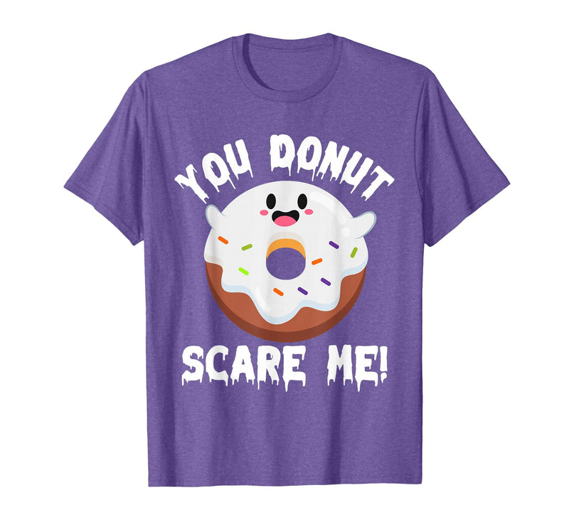 Donut Halloween Shirt Halloween Donut Costume Kids Men Women Doughnut Scare Me T-Shirt - Purple Heather