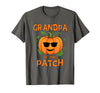 Pumpkin Patch by Blink Imprints Pumpkin Grandpa of the Patch T-Shirt Family Halloween Tee T-Shirt - Asphalt Grey