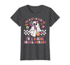 Groovy Ghost School Social Worker Halloween Shirt You Can't Scare Me I'm a School Social Worker Halloween T-Shirt - Dark
