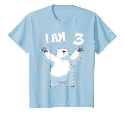 3 years old 3rd birthday Polar Bear Kids 3 Years Old 3 Birthday Polar Bears Boy Girl Polar Bear T-Shirt
