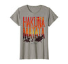 Disney Lion King Hakuna Matata Sunset Fill Trio Logo T-Shirt - Slate Grey