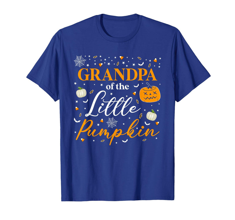 Little Pumpkin Halloween Family Matching Costumes Grandpa of The Little Pumpkin Family Matching Halloween T-Shirt - Royal
