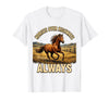 Mademark Horses Over Highways Always Equestrian Design T-Shirt - Men - White