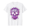 Mademark Halloween Bat Swarm Skull Graphic T-Shirt - White