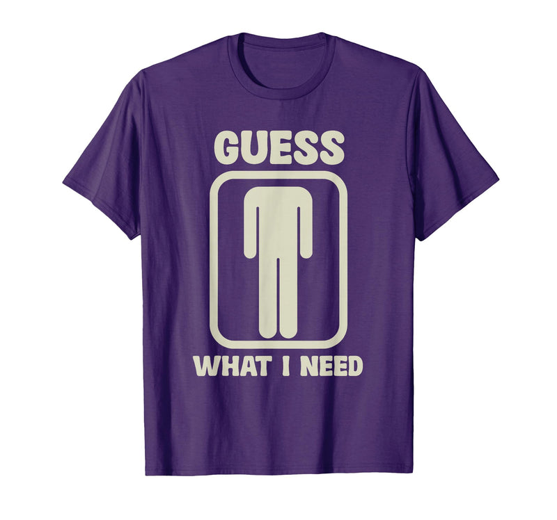 Humor Head Halloween Party Fun Guess What I Need Head Graphic T-Shirt - Purple
