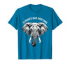 Mademark Elephants Over Everything Elephant Lover Design T-Shirt - Men - Sapphire Blue