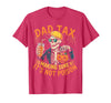Dad Tax Halloween Pumpkin Candy Art Dad Tax Halloween Pumpkin Candy Funny Skull Men Dad Joke T-Shirt - Red Heather