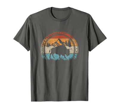 Retro Bison National Park Wildlife Vintage American Buffalo T-Shirt