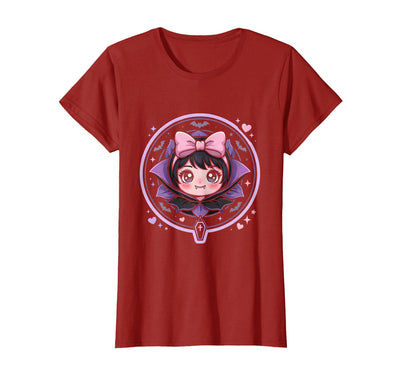 Mademark Women's Cute Vampire Girl Halloween Graphic Design T-Shirt