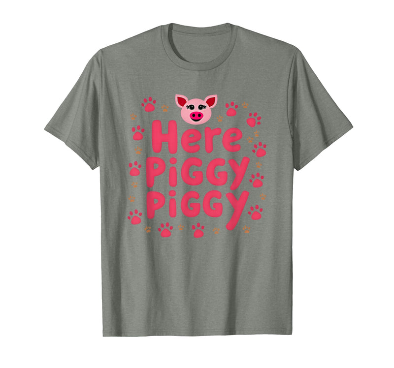 Mademark John Pork's Calling: Here Piggy Piggy Funny Pig Lover Gift T-Shirt - Olive Heather