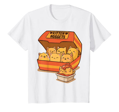 Cat Lover Fast Food Chicken Nuggets Cat Foodie Kitten Nuggets T-Shirt