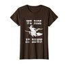 Halloween Witch Broomstick Costume Shop We Ride At Dawn Spooky Witch Broomstick Halloween Costume T-Shirt - Brown