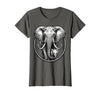 Mademark Mama Elephant and Baby Graphic Tee T-Shirt - Women - Asphalt Grey