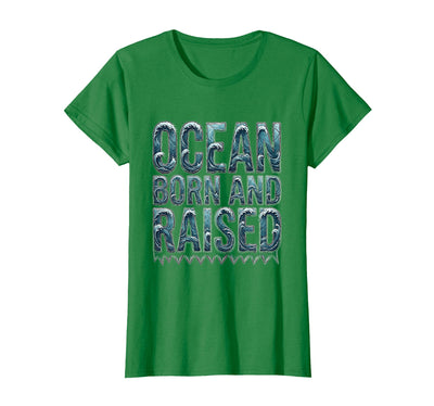 Mademark Ocean Born and Raised Shark Design T-Shirt