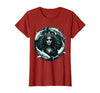 Mademark Deep Sea Queen Crowned by Circling Sharks T-Shirt - Cranberry Red