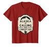Alaska is Calling and I Must Go Mountains Bear T-Shirt - Cranberry Red