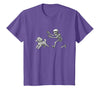 Funny Halloween Dog Lovers Gift Tees Skeleton Dogs Funny Skeleton Chasing Goldendoodle Dog Halloween Dogs Lover T-Shirt -
