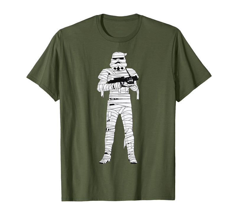 Star Wars Halloween Stormtrooper Mummy Wraps T-Shirt - Olive Green