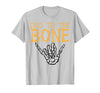 Mens Halloween Shirts For Dad Daddy Papa Men Halloween Dad to The Bone Skeleton Hand Fun Papa Costume Men T-Shirt - Silver