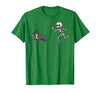 Pitbull Halloween Costume Funny Pitbull Skeleton Hand Halloween T-Shirt - Kelly Green