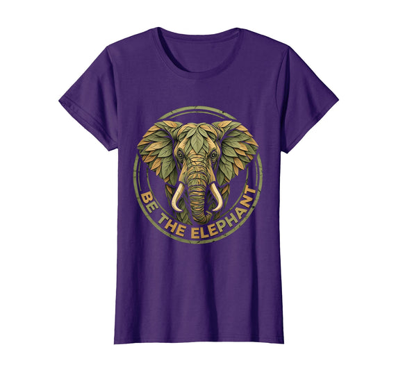Mademark Be the Elephant Strength and Wisdom Design T-Shirt - Women - Purple