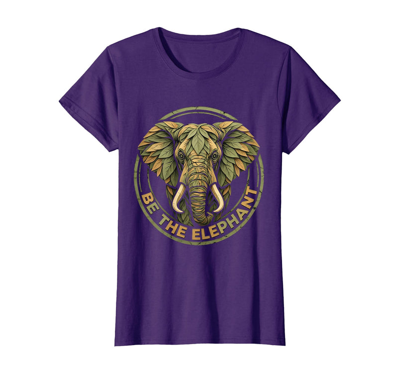 Mademark Be the Elephant Strength and Wisdom Design T-Shirt - Women - Purple
