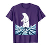 Mademark True North VBS Polar Bear Arctic Ice Design T-Shirt - Purple