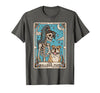 The Bulldog Mom Tarot Card Halloween Women Men Kid Retro Funny The Bulldog Mom Tarot Card Skeleton Halloween T-Shirt -