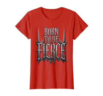 Born to Be Fierce Shark Graphic Design T-Shirt