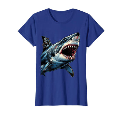 Shark With Anchor Tattoo Art Graphic Design T-Shirt