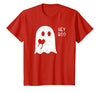 Halloween Ghosts & Stuff Clothing Hey Boo Ghost Heart Hand Sign Cute Halloween Spooky Season T-Shirt - Red