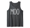 Moo Im A Cow Costume Shirts Moo Shirt Funny Adult Men Women Cow Goes Moo Costume Tank Top - Dark Heather Grey