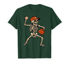 Funny Skeleton Baseball Tee Skeleton Baseball Halloween Costume Pitcher Sport Player T-Shirt - Dark Green