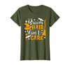 Broom Hair Don't Care Shirt Funny Halloween Witch Spooky T-Shirt - Olive Green