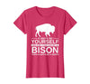 Bison Gift Bison Lover Accessories & Buffalo Stuff Cool Bison Design for Men Women Buffalo Animal Lovers Bison T-Shirt - Red