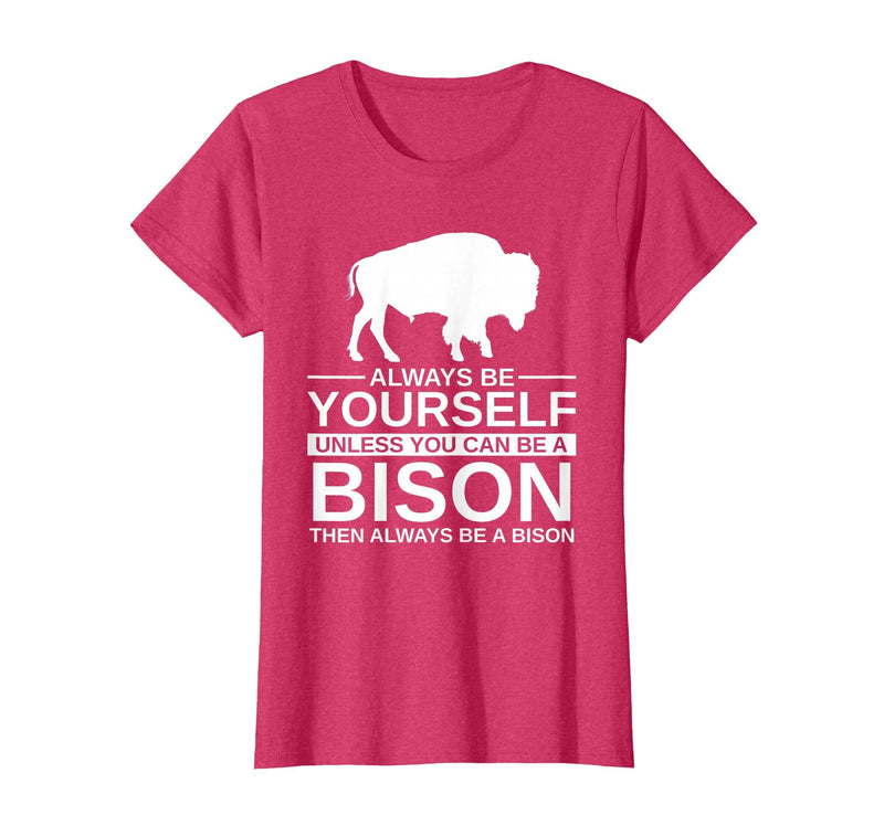 Bison Gift Bison Lover Accessories & Buffalo Stuff Cool Bison Design for Men Women Buffalo Animal Lovers Bison T-Shirt - Red