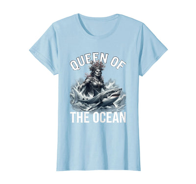 Queen of the Ocean Shark Design T-Shirt