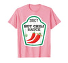 Lustige Essen & Sauce Fasching Kostüm Co. Chilli Sauce Costume Funny Fancy Dress Costumes for Men and Women T-Shirt - Pink