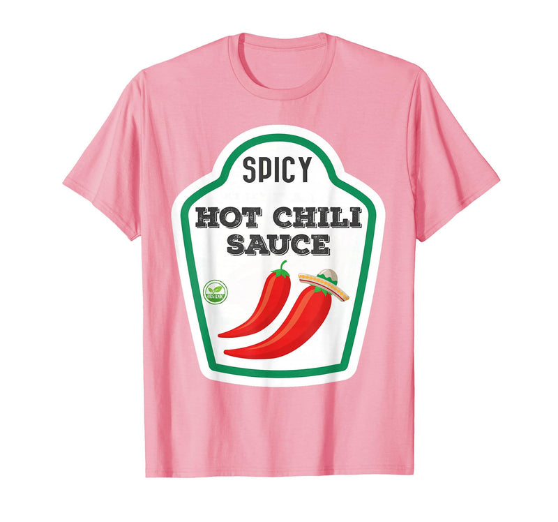 Lustige Essen & Sauce Fasching Kostüm Co. Chilli Sauce Costume Funny Fancy Dress Costumes for Men and Women T-Shirt - Pink