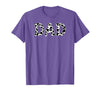Cow Pattern Print Family Matching Birthday Apparel Cow Dad Birthday Family Matching Girl Boy Farm Birthday T-Shirt - Purple