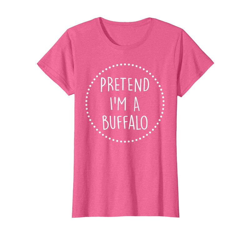 Lazy Funny Halloween Costume Co. Pretend Im a Buffalo Halloween Costume T-Shirt - Pink Heather