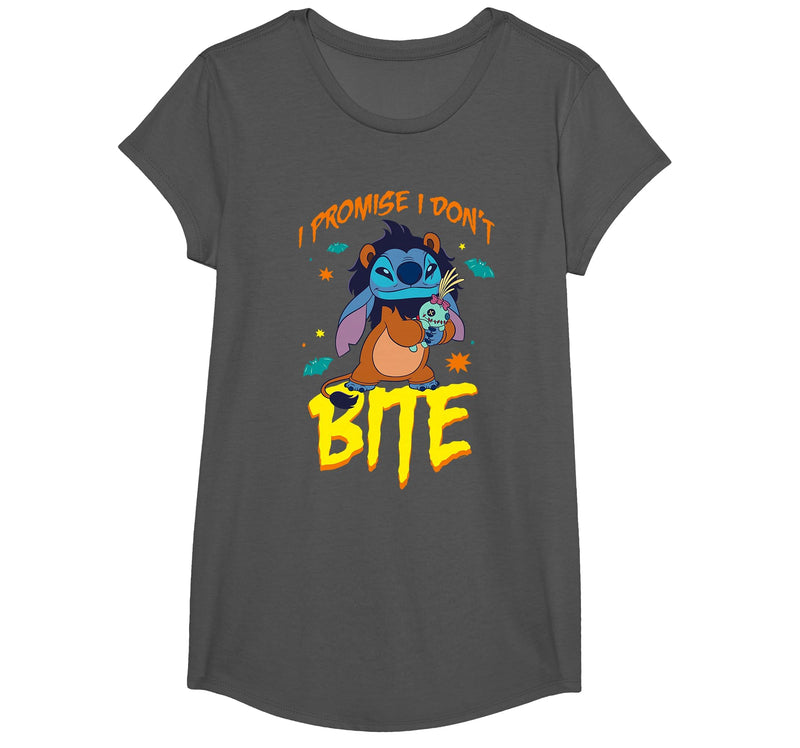 Disney Stitch Scar Costume I Promise I Don't Bite Halloween T-Shirt - Asphalt Grey