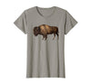 Altes Büffel-Design Buffalo Vintage Retro American Bison T-Shirt - Slate Grey