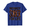 Mademark Monkey Sober For Life Funny Sobriety Design T-Shirt - Men - Royal Blue