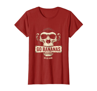 Go Bananas Or Go Home Primate Skull T-Shirt