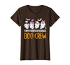 Halloween Tees for Women Men Kids Team Paraprofessional Boo Crew Ghost Halloween para Costume T-Shirt - Brown
