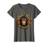 Mademark Monkey Brain Activated Funny Primate Design T-Shirt - Women - Asphalt Grey