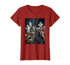 Funny Halloween Animals Selfies Clothing Funny Squirrel Selfie with Ghosts Haunted Forest Halloween T-Shirt - Cranberry Red