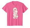 Pink Kawaii & Anime Stuff Pigs On A Pile - Cute Kawaii Anime - Pig Aesthetic Japanese T-Shirt - Pink Heather
